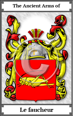Le faucheur Family Crest Download (JPG) Book Plated - 600 DPI